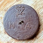 Large Vintage Wood Button Nra Back Mark W  Eagle  National Recovery Act