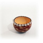 Kenyan Gourd African Traditional Calabash Bowl - 5-6    Home Decor  red 