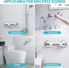 Bathtub Shower Safety Handles 2 Pack Suction Grab Bar Heavy Duty Grey Elderly   