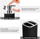 Black Bathroom Accessories 2 Pieces  Soap Dispenser And Toothbrush Holder Set Fo