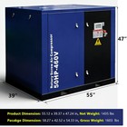 219cfm Rotary Screw Air Compressor - 125 Psi  50 Hp  460v Commercial Use
