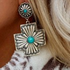 Gift For Her 925 Silver Natural Fiesta Kingman Turquoise Drop dangle Earrings