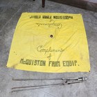 Vtg Canvas Tractor Umbrella Mcquiston Farm Equipment Advertising John Deere Etc