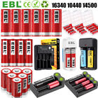 Ebl 3 7v 16340 14500 10440 Li-ion Rechargeable Batteries   Charger Lot