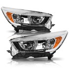 Pair For 2017-2019 Ford Escape Chrome Halogen W o Drl Headlights Headlamps Lh rh