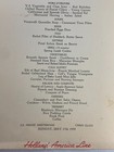 C1950s - Holland America Ocean Liner S s Nieuw Amsterdam Menu - M2