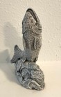 Unique Handcrafted Mount St  Helens Volcanic Ash Trout Sculpture - Signed   Date