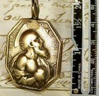 Antique 18th Century Our Lady Of Guadalupe Pilgrimage St Jerome Spanish Medal