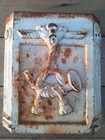 Antique Cast Iron Mailbox Side Panel With Postal Emblem