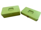 Vintage Wil-hold Wilson Mfg Corp  Sewing Box Thread Organizers Green 2 Sizes