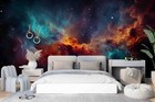 3d Space Galaxy Self-adhesive Removeable Wallpaper Wall Mural