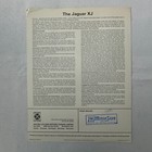 Vintage Jaguar Xj Car Sales Brochure Catalog Advertising