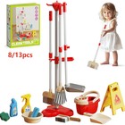 Kids Cleaning Toy Set For Toddlers Mini Broom Dustpan Mop Pretend Play