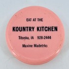 Vtg Advertising Telescoping Cup Kountry Kitchen Titonka Iowa Madetzke 2 5    Se2