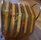 Vintage 1970s Design Gifts Intern   l Barware Lucite Coasters Mcm Pressed Flowers
