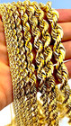 10k Yellow Gold Solid Rope Necklace Chain Men Women Diamond Cut 1mm-10mm 16 -30 