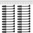 20pcs Rc Body Clips W pull Tabs R Pins Universal Shell Black  Black 