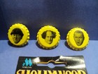 Three Stooges Beer Curly s Light Coaster  Tabletop Ad  3 Unused Bottle Caps-