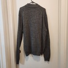 Gray Marled Button Mock Neck Sweater     Men   s Xxl