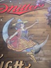 Vintage Miller High Life    girl On The Moon  Witch Beer Mirror Bar Sign 18   