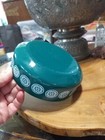 Vintage 1960s Mid-century Danish Modern Enamel Bowl  Green