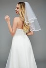 Bride s White Wedding Veils Shoulder Length Short With Comb Bridal Party Veil