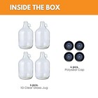 4 Glass Water Bottle  Includes 38 Mm Polyseal Cap  1 Gal Capacity  pack Of 4 