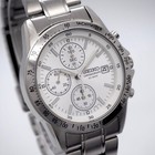 Seiko Chronograph No608 White Dial Chronograph Quartz Watch