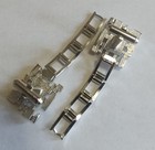 Vintage Silver Tone Cuff Links W black Stone