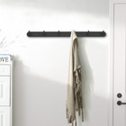 Coat Rack Wall Mount 6 Black Hooks Stainless Steel 16 Inch Towel Hanger Bathroom