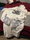 Alf A        Live Forever White Plush Hooded Bath Robe L xl Paisley Cuffs