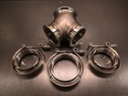 2-1 Vband Merge Collector 2 5  To 3   065 304 Stainless Tig Welded Turbo Exhaust