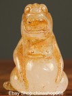 3 8  Old China Crystal Carving Dynasty Palace Bear Animal Xiong Sculpture
