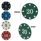 100pcs Poker Chip Set With Portable Storage Small Denomination  Multicolor