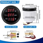 Mh Triple Gauge Set - Water Temp  104  f-248  f   Oil Pressure Black 