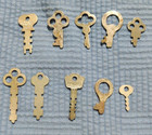 Lot Of 10 Assorted Vintage Flat Keys  Various Sizes   Conditions  Lot K32