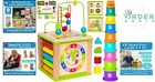 Wooden Kids Activity Cube Educational Toddler Toy Fun Learning Gift For Boys