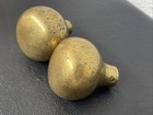  2  Vintage Antique Brass Door Knobs Handles  heavy 