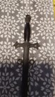 Fcb Knights Of Pythias Antique Ceremonial Sword With Etching   Scabbard  Used 