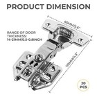 20pc Soft Close Cabinet Door Hinges Self Closing Frameless Cabinet Hidden Hinges