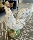 Vintage Large 17    Tall Concrete Chicken Rooster
