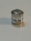 Vintage Sterling Silver   Turquoise Canister pill Box  Southwest native American
