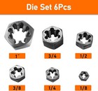 Npt Pipe Hex Dies 1 8 1 4 3 4 1  Thread Chaser Rethreading Cleaning Rusty Thread