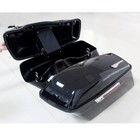 Vivid Black Hard Saddle Bags Saddlebags For Harley Davidson Touring Glide 14-up