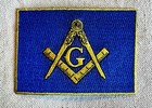 Masonic Flag Patch Embroidered Iron-on Freemason Square Compass Mason Lodge New