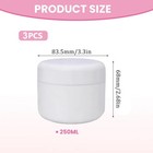 8 Ounce White Round Plastic Jars With Lip Empty Sample Storage Containers For   