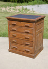 Antique Apothecary Cabinet Wood Drawer Tiger Oak Industrial Vintage File Box