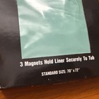 New Vintage 80s Color Codes Magnetic Shower Curtain Liner Turquoise Blue 70   x72   