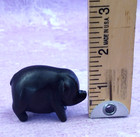 Small Pig Figurine Dark Brown Resin Small Miniature Piglet 1 25 Inch H 2 Inch L
