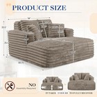 Oversized Chaise Lounge Chair Faux Fur Fabric Boneless Memory Foam Sofa Chair